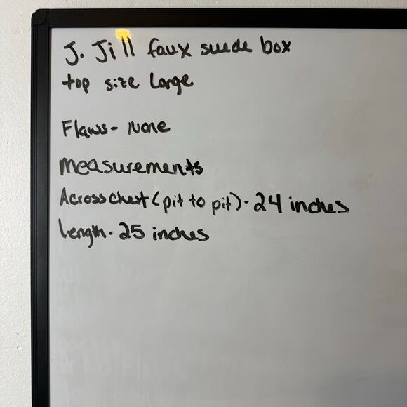 J. Jill Womens Brown Faux Suede Box Top Size Large - Picture 6 of 6